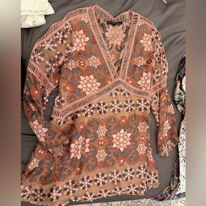 Bohemian Floral Long Sleeve Top